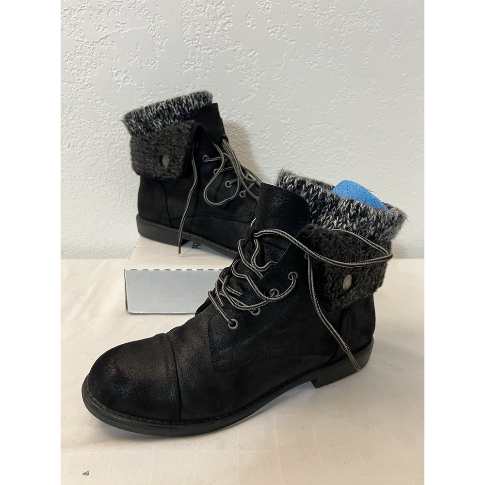 Cliffs White Mountain Lace Up Hiker Style Boots Bootie Black Sz 10 Duena Sweater